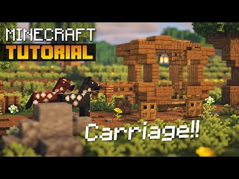 Horse Carriage/Wagon Minecraft Tutorial (with Storage!)