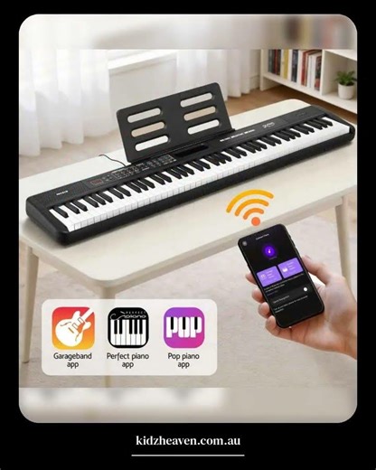 Alpha Piano Keyboard 88 Keys Electric Electronic Keyboard Piano Gift Black