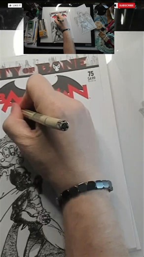 Bane vs Batman Cover Pencils, Inking, and Painting Process Part 3 #speedart #comics #art