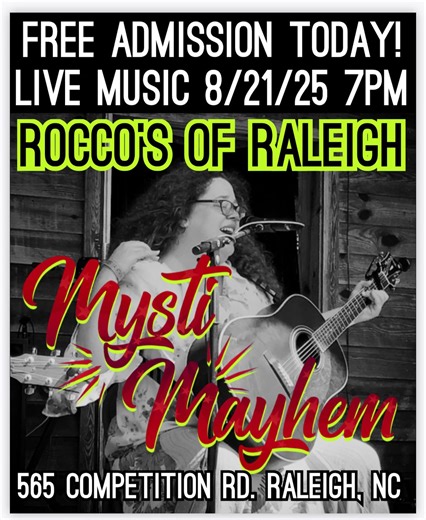 Mysti Mayhem DESIGNED MERCH IS NOW AVAILABLE ON MYSTIMAYHEM .COM 🎶😊💐 BIO: Powerhouse vocalist, guitarist, singer and songwriter with over 20 years of performances,and professionally trained by Bo Diddley, North Carolinian Mysti Mayhem tours throughout the year, singing a variety of covers and originals in a blues and soulful rendition. Ways To Find Mysti Mayhem: BOOK MYSTI MAYHEM (919) 316-8945 Tour dates/MERCH mystimayhem .com Patreon @ mystimayhem Facebook @ mystimayhemmusic X @ mystimayhem