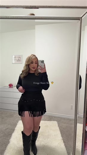 Fringe short skirt✨ #skort #fringecut #fringeskirt #cowgirlfashion #cowgirloutfit