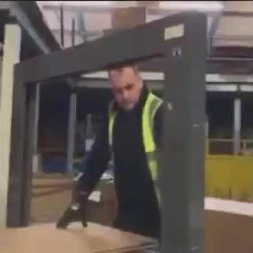 Man gets caught up in a banding machine and calls out for Dave