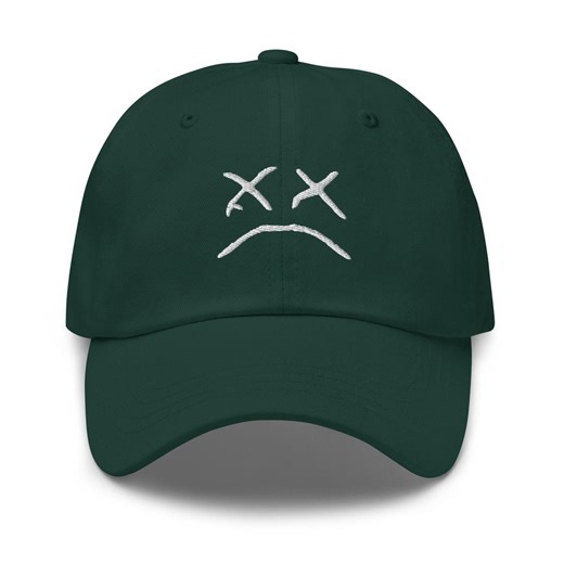 Sad Face Cry Face Embroidered Baseball Cap Crying Sad Dad Hats Cry A Lot Hat - Etsy