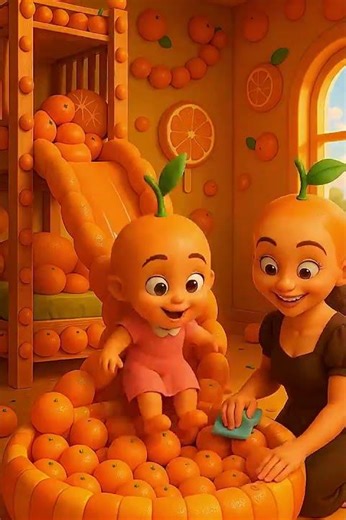 Brainrot family, sweet bonding time mother and child play fruity slide #brainrot #funny #cartoon