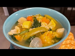 How to make Vegan, Vegetable soup with fresh ingredients. Step-by-step process.