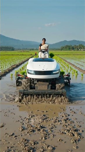 Rice 🌾🌾🌾🌾🌾🌾🌾 planting 🚜 high tech rice plant machine #rice #ricefarming #precision #precisionfarming