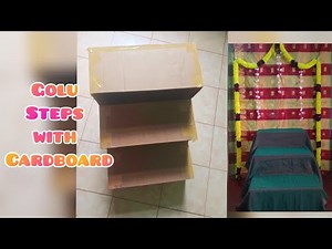 Navarathri Golu Steps with Cardboard | DIY Golu Steps | Easy Golu Steps Making at Home | Golu Making