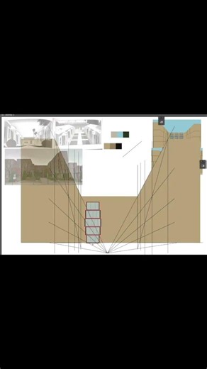 Where should the vanishing point go in 1-point perspective?