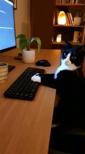 Caught My Cat USING THE COMPUTER… What Is This?!3 #cat #caughtoncamera #keyboardcat #viralshorts