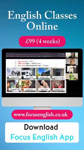 Join Focus English School London's online classes! 🎉 For just £99 for 4 weeks, you get engaging, fun lessons that students absolutely love (check out our 4.9-star Google reviews!). Prefer face-to-face? We offer classes from £145! Start your journey to fluency today! Link in bio to enroll! 👇Book your trial lesson and download Focus English App www.focusenglish.co.uk #LearnEnglish #EnglishClass #OnlineEnglish #StudyEnglish #LondonEnglish #EnglishLessons #LanguageLearning #FocusEnglishSchool #Eng