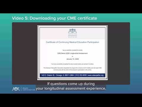 5 Downloading your CME Certification