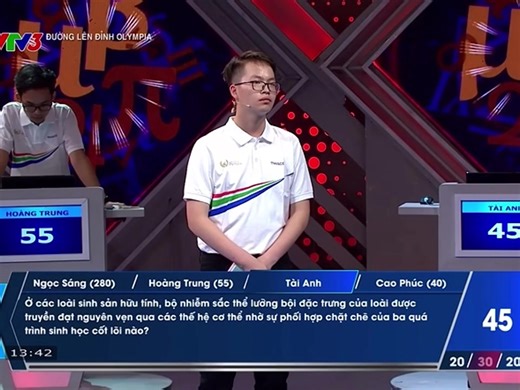 [Series Sinh học] - Nguyên phân, giảm phân, thụ tinh. [Nguồn: Đường lên đỉnh Olympia ngày 05/04/2026, phần thi Về đích của Nguyễn Bá Tài Anh (Trường THPT Hoài Đức A, Hà Nội)]. #sinhhoc #olympia #ykhoa #duonglendinholympia #thpthoaiduca