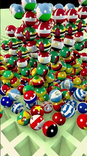 Country Ball Crazy Physics Falling 170 🌍#roblox #3danimation #gaming