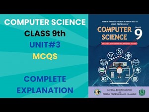 Computer Class 9 Chapter 3 | Exercise MCQs 2024 | National Book Foundation | Federal Board