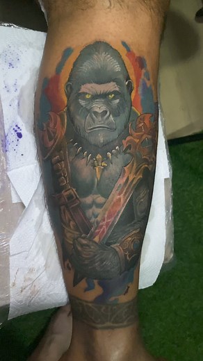 #gorillatattoo #tattoobybenjietv #walkingstreet #tattoodesign #TattooLife #fypシviralシ2024 #followersreels #followforfollowback | Tattoo by Benjie'