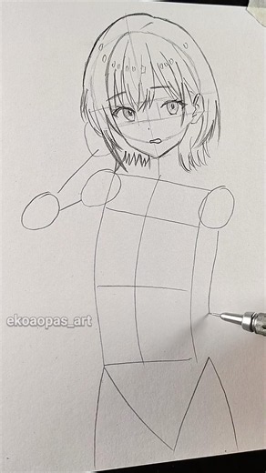 How to draw anime girl Full body #drawing #art #animeart #sketch #howtodraw