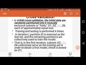 Evaluating accuracy of classifier or predictor :Module 4 (part 8)