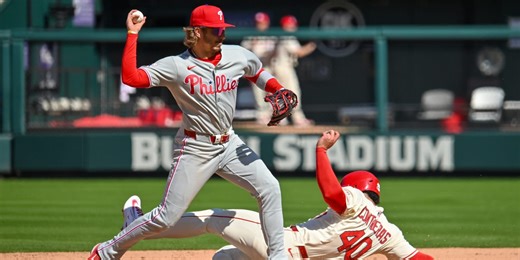 'I love double plays': Phils turn 5 to hold off Cards