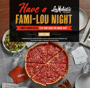 9.6K views | Feed 4 for $40with Lou’s dinner deals! Choose your...