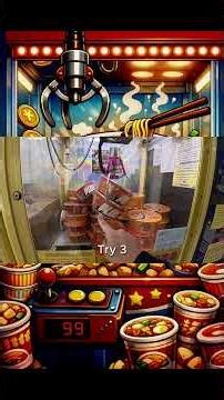 7 Tries to Win Instant Noodles! 🍜 #clawmachine #ufoキャッチャー #Instant Noodles