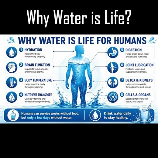 Why Water Is Life for Humans | Importance and Health Benefits of Water