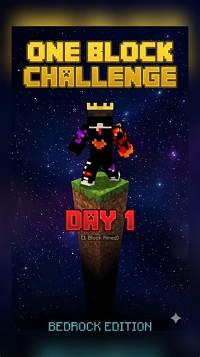 Minecraft One Block: Bedrock Edition Mein Pehla Din! 🔥
