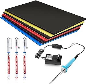 Fabbay Tool Box Foam Sets Includes 3 Foam Organizers 1 Cutter and 3 Deep Hole Marker Pens Tool Box Liner Adjustable Non Slip Toolbox Liner Mat(16.5 x 22 Inches)