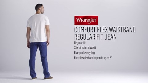 Wrangler Men's and Big Men's Comfort Flex Waistband Regular Fit Jean