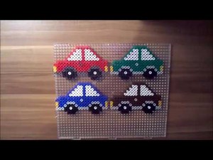 AUTOS AUS BÜGELPERLEN FÜR KINDER / PERLER BEADS CARS FOR KIDS EASY TUTORIAL