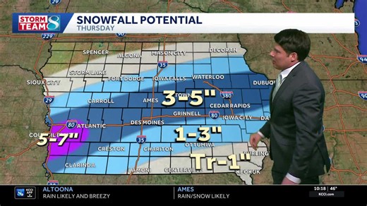 Iowa weather: Snow potential increasing Thursday with cold to follow