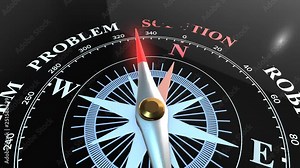 animation of Compass pointing to solution