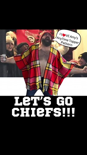 Sew a Team Spirit AnyTime Topper from a blanket! The pattern is perfect for upcycling or make it in flannel or polar fleece. #kcchiefs #ChiefsNation #recycledfabric #upcycledclothing #upcycledfashion #sewingpattern #localquiltshop | Amy Barickman Studio