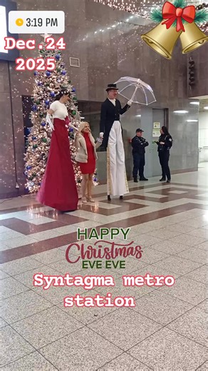 Syntagma metro station Athens Greece #christmastime #athensgreece #StaClause | Rhandy Valsote Bithao