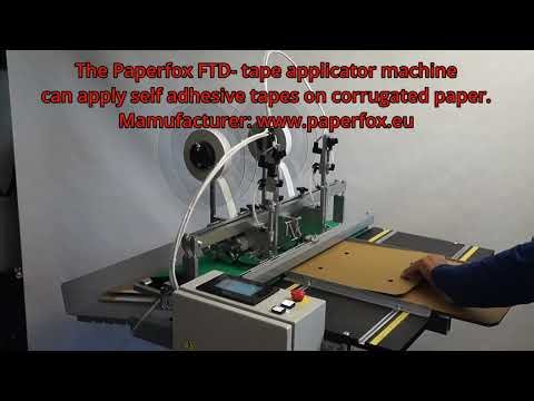 Double sided self adhesive tape application on corrugated paper