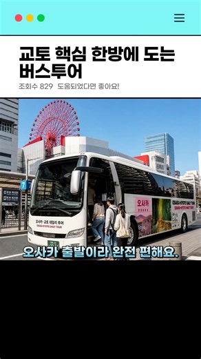 교토 핵심 한방에 도는 버스투어 #교토여행 #오사카여행 #교토버스투어 #오사카에서교토 #청수사 #아라시야마 #은각사 #철학의길 #일본여행