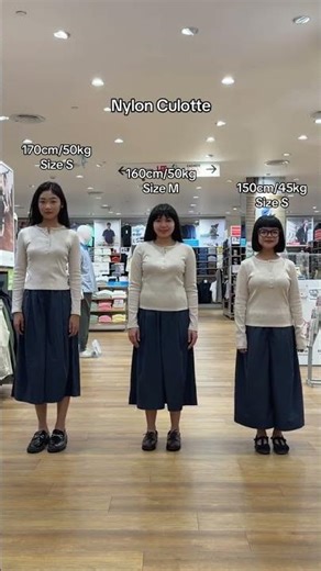 Now you know exactly how these culottes fit on every height