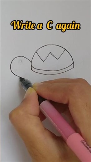 how to draw a turtle with Alphabets #drawingvideo #art #creative