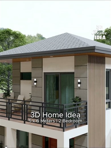SMALL HOUSE DESIGN 5 X 6 METERS | 2 BEDROOM #desainrumah #interiordesign #architecture #housedesign