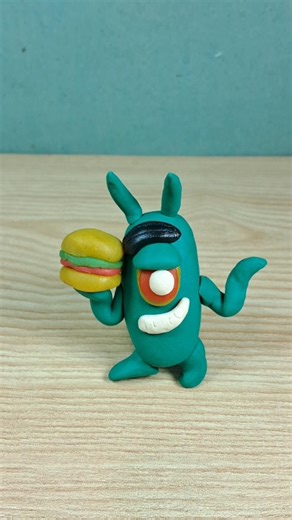 I made a Krabby Patty but Plankton took it #plasticineroom #spongebob