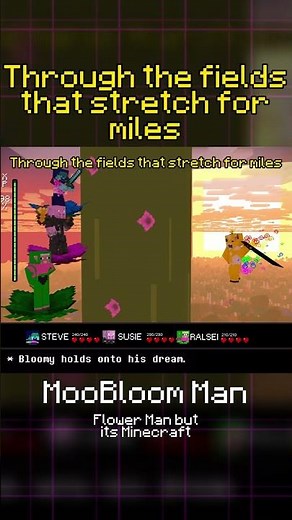 (Flower Man) MooBloom Man - Deltarune/Minecraft Animation #minecraft #deltarune #flowery #animation