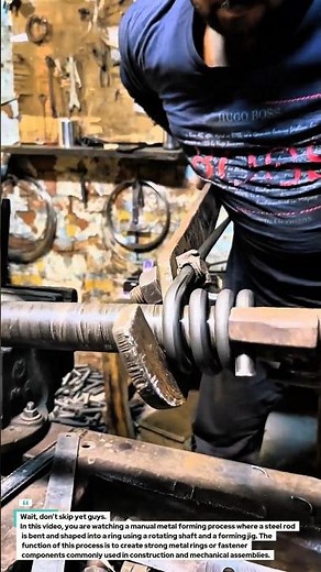 Manual Metal Ring Forming Process | Steel Bending Technique.