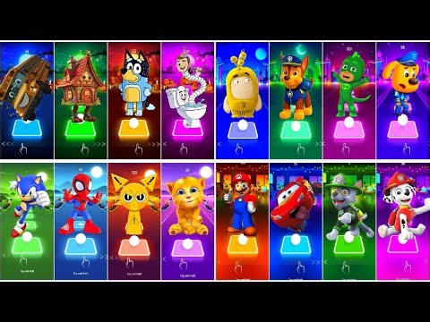 BUS EATER 🆚 EXTRA SLIDE 🆚 SKIBIDI TOILET 🆚 HOUSE HEAD 🆚 ODDBODS | Tiles Hop EDM Rush!