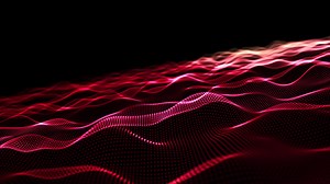 Loop red dot wave digital abstract background