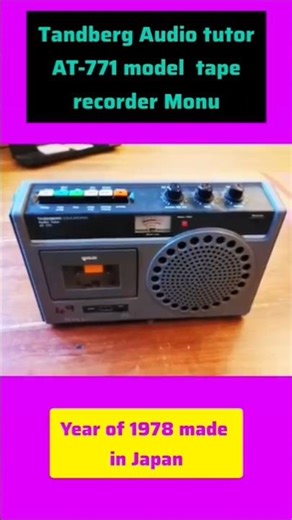 English Recorder Tandberg audio Tutor AT-771MT cassette voice recorder#shortsviral #video trending