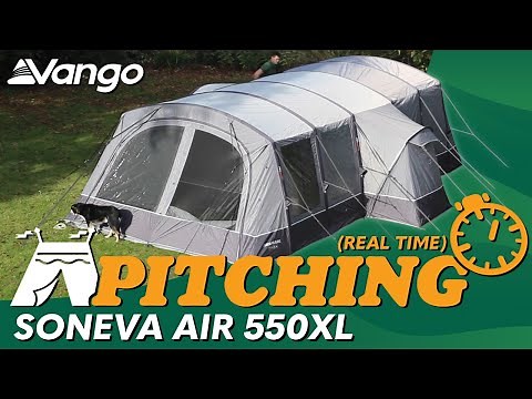 Vango Soneva Air 550XL Tent Pitching & Packing (Real Time) Video