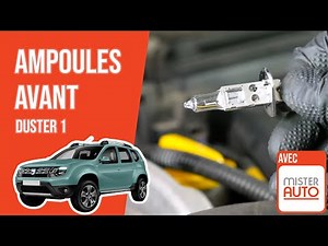 How to replace the front headlight bulbs of the Dacia Duster.