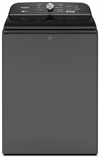 Whirlpool 5.2-5.3 Cu. Ft. Top Load Washer with Removable Agitator in Volcano Black - WTW6157PB