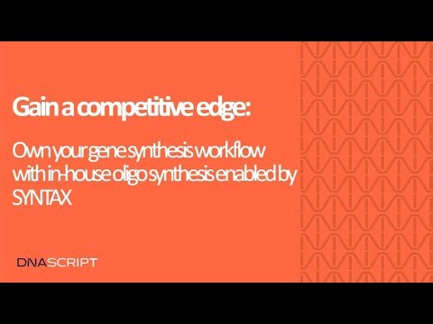 Webinar Gain a Competitive Edge Own Your Gene Synthesis Workflow with In House Oligo Synthesis Ena