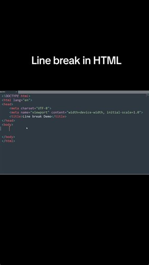 Line break in HTML #html #programming #coding #learnhtml