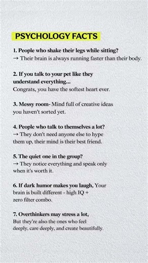 7 MINDBLOWING Psychology Facts about yourself! (are you an overthinker?)
